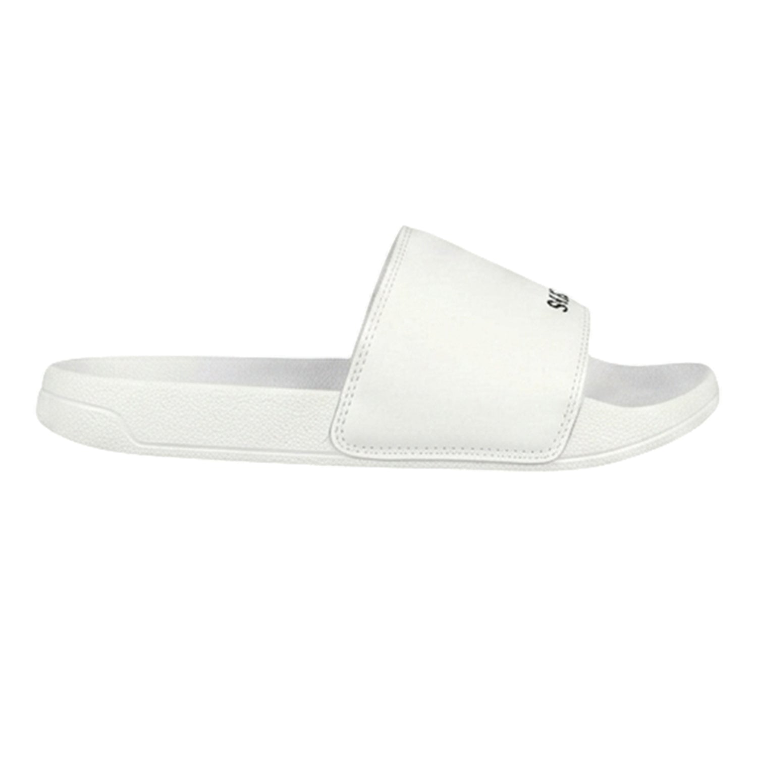 White-Black - Side - Skechers Mens Sidelines 2 Lightweight Sliders