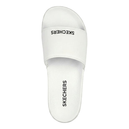 White-Black - Lifestyle - Skechers Mens Sidelines 2 Lightweight Sliders