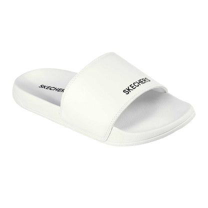 White-Black - Front - Skechers Mens Sidelines 2 Lightweight Sliders