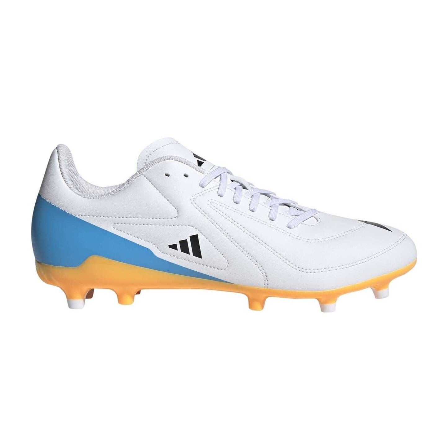 White-Black - Lifestyle - Adidas Mens Synthetic Firm Ground Rugby Boots