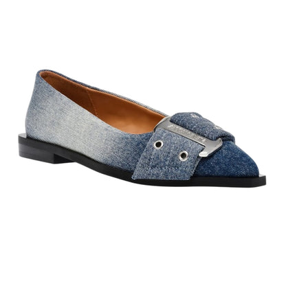 Blue Denim - Side - Steve Madden Womens-Ladies Grail Denim Pumps