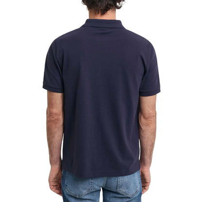 Blue - Back - Gant Mens Archive Shield Embroidered Polo Shirt