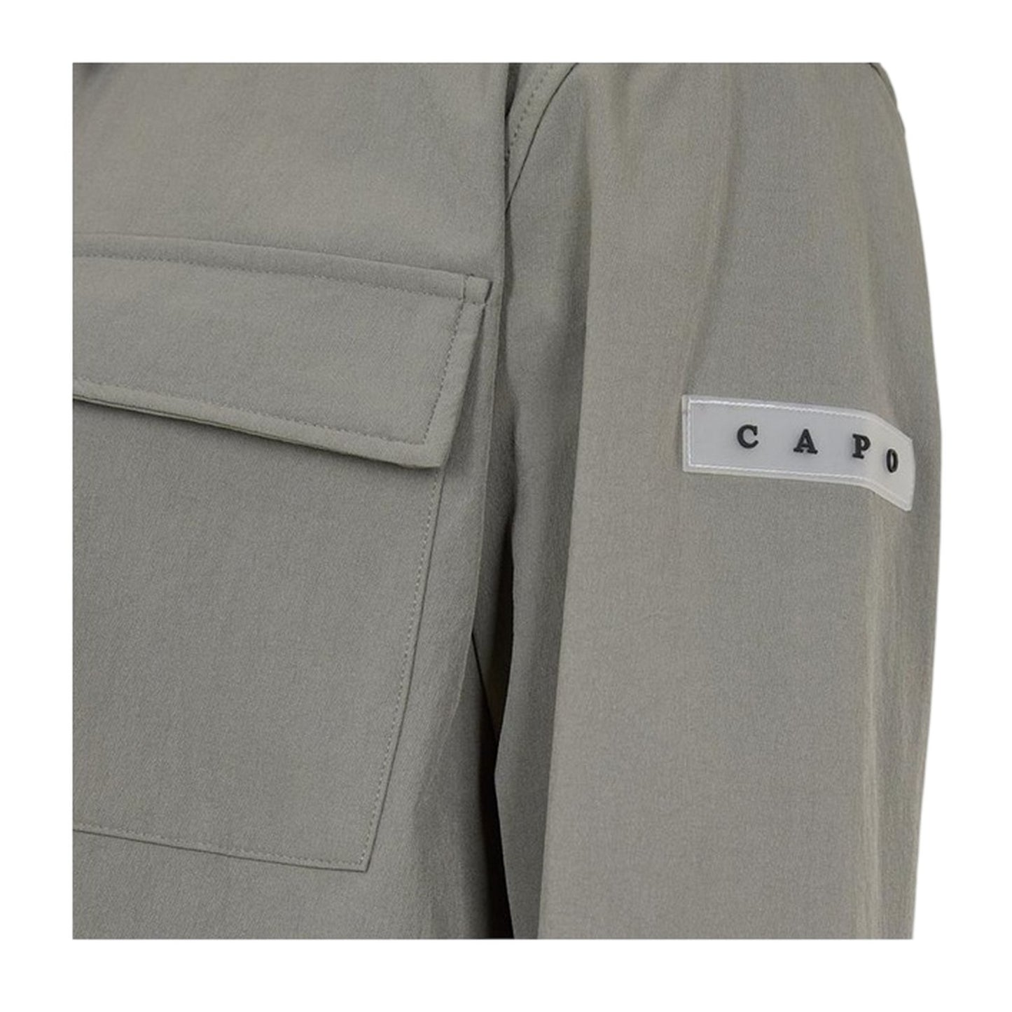 Light Grey - Side - Capo Mens Double Pocket Utility Jacket