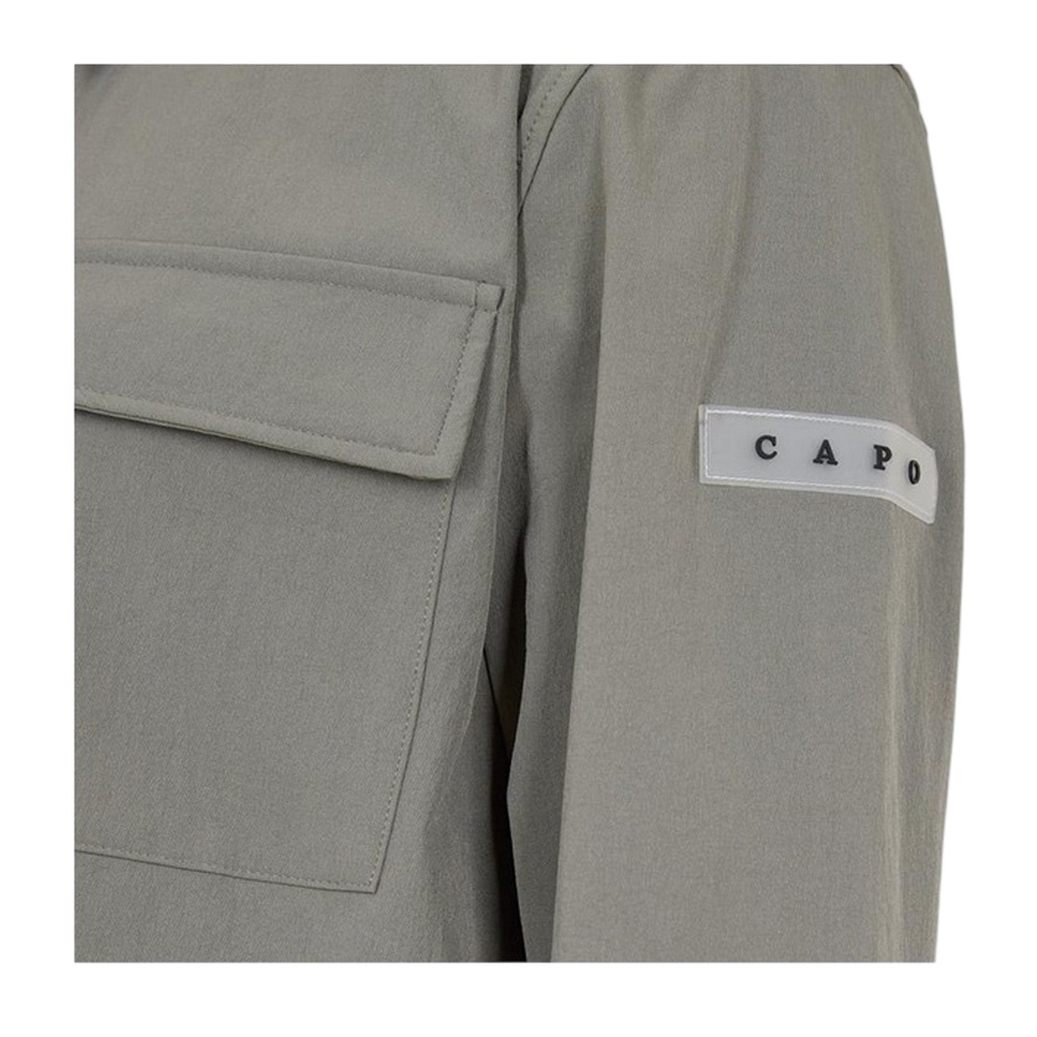 Light Grey - Side - Capo Mens Double Pocket Utility Jacket