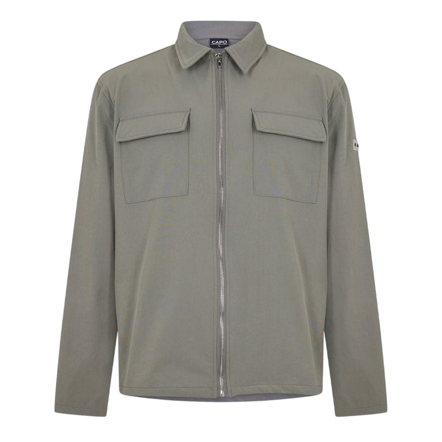 Light Grey - Front - Capo Mens Double Pocket Utility Jacket