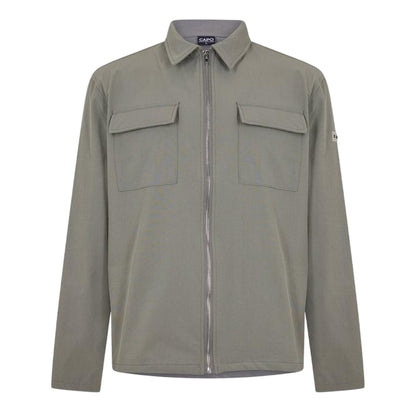 Light Grey - Front - Capo Mens Double Pocket Utility Jacket