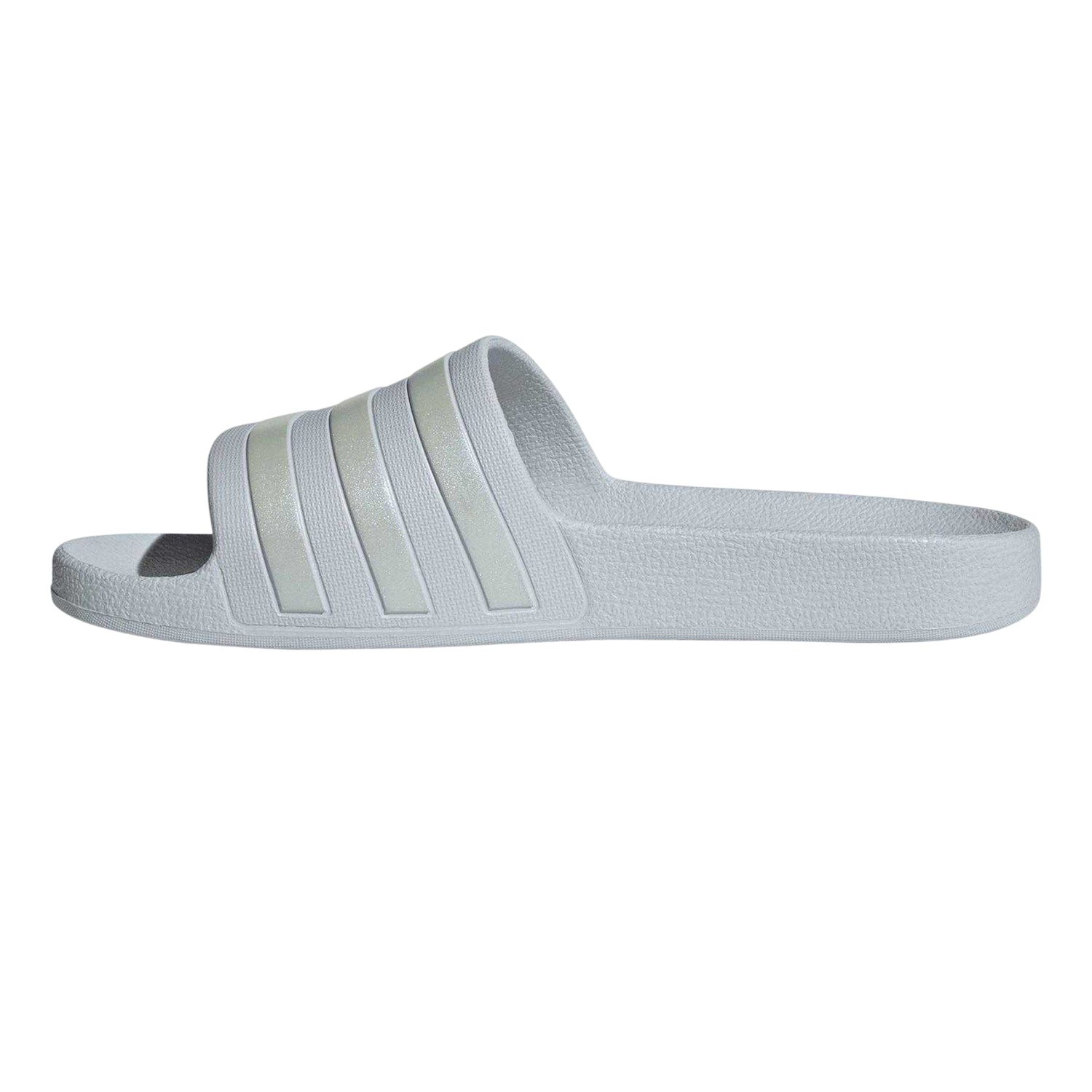 Pastel Blue - Side - Adidas Womens-Ladies Adilette Aqua Slides