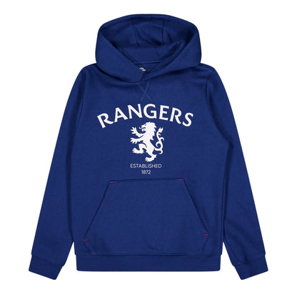 Navy Peony - Front - Rangers FC Childrens-Kids Hoodie