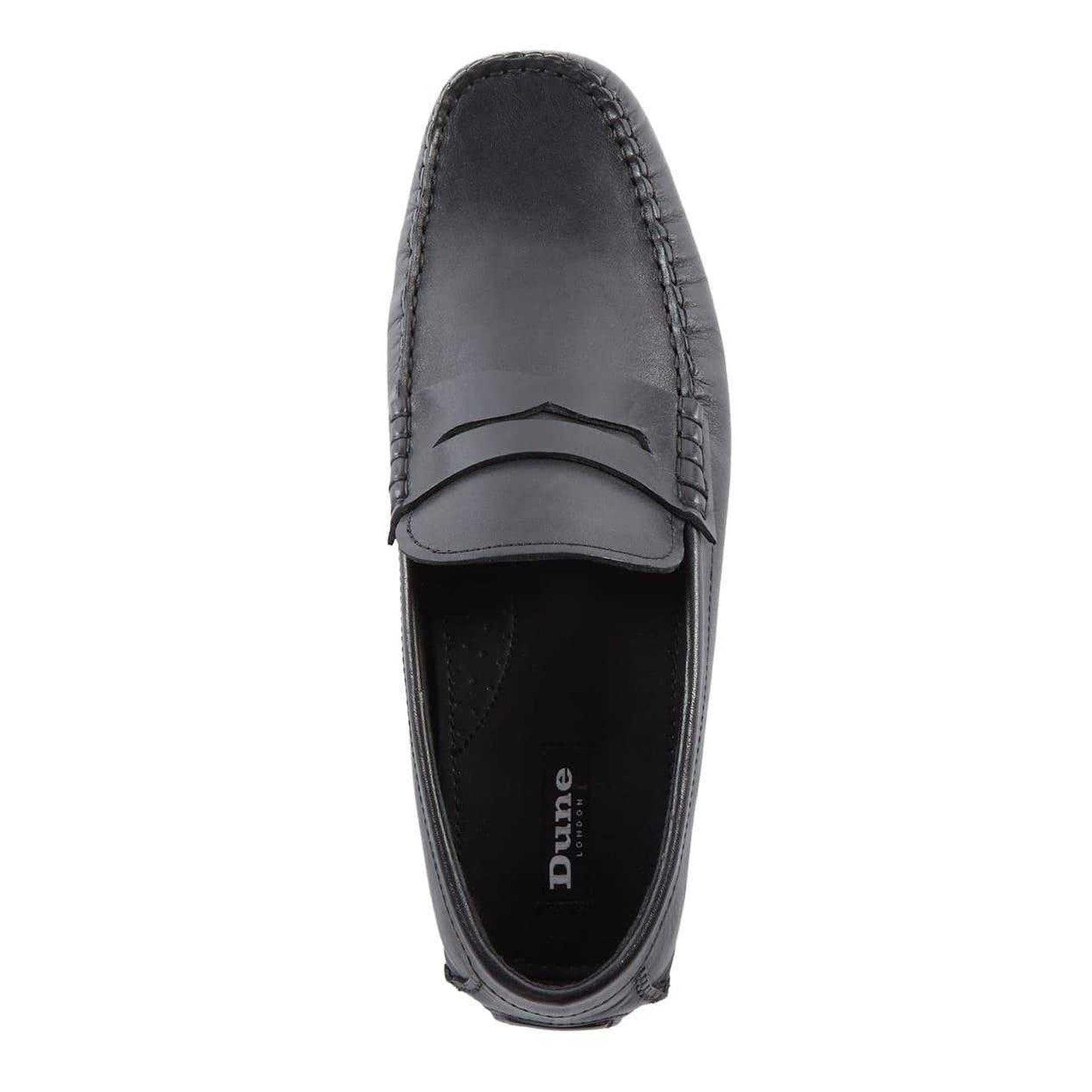 Black - Lifestyle - Dune London Mens Brantley Leather Penny Loafers