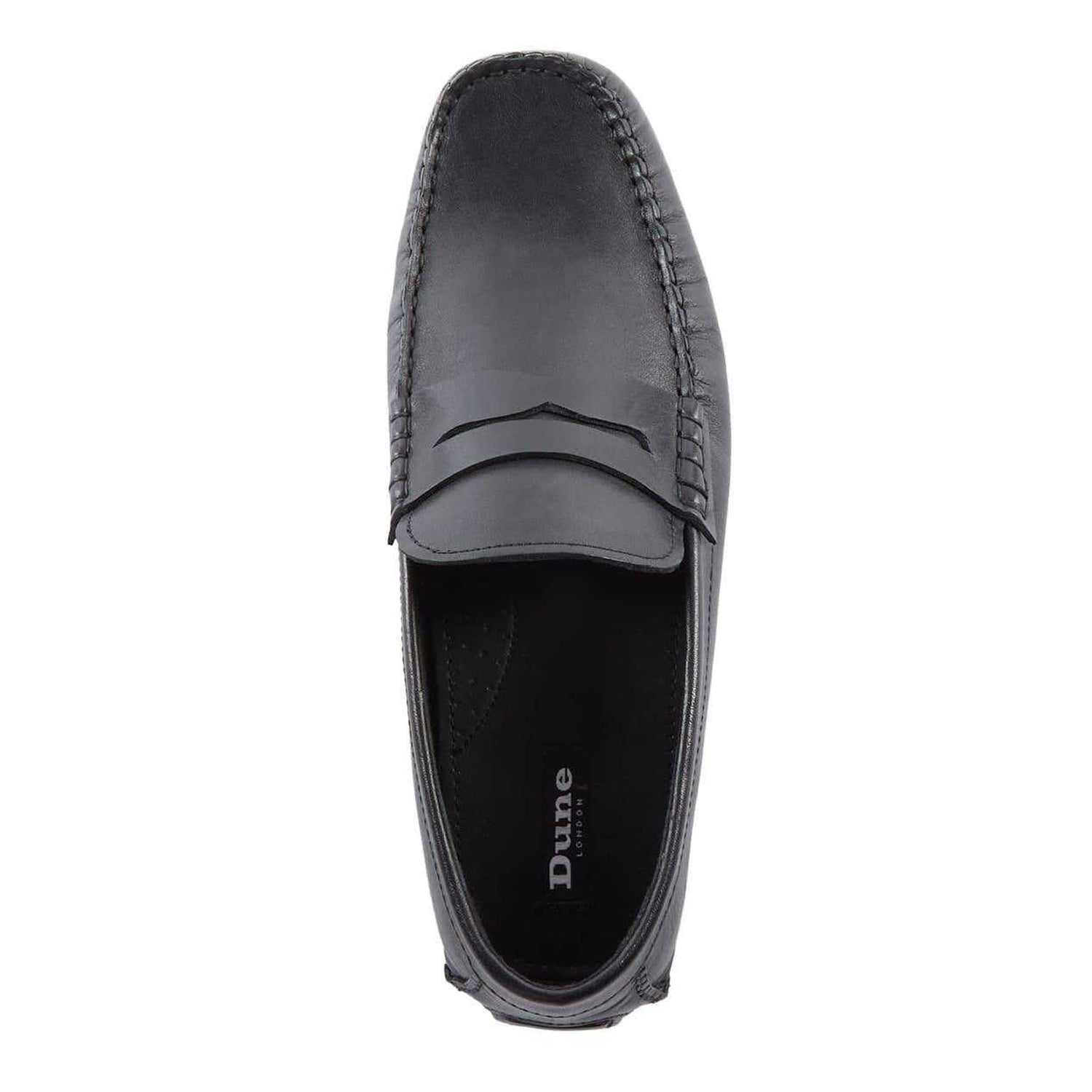 Black - Lifestyle - Dune London Mens Brantley Leather Penny Loafers