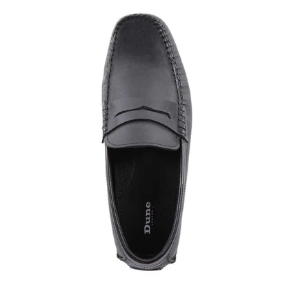 Black - Lifestyle - Dune London Mens Brantley Leather Penny Loafers