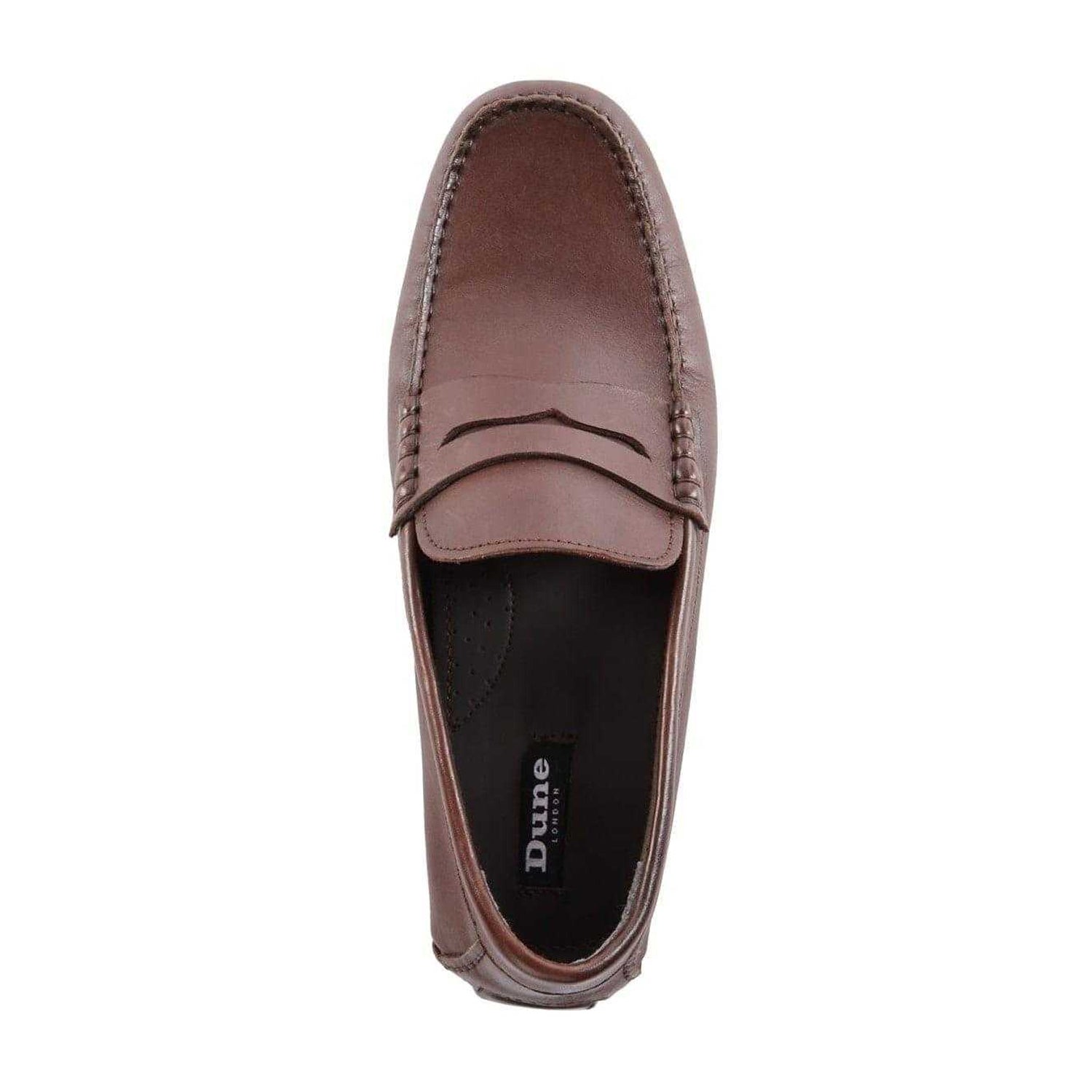 Brown - Lifestyle - Dune London Mens Brantley Leather Penny Loafers