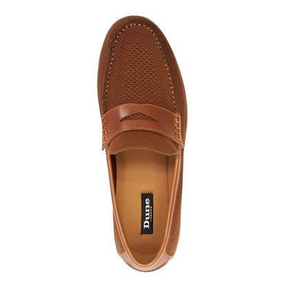 Tan - Lifestyle - Dune London Mens Berklee Knitted Moc Toe Flat Penny Loafers