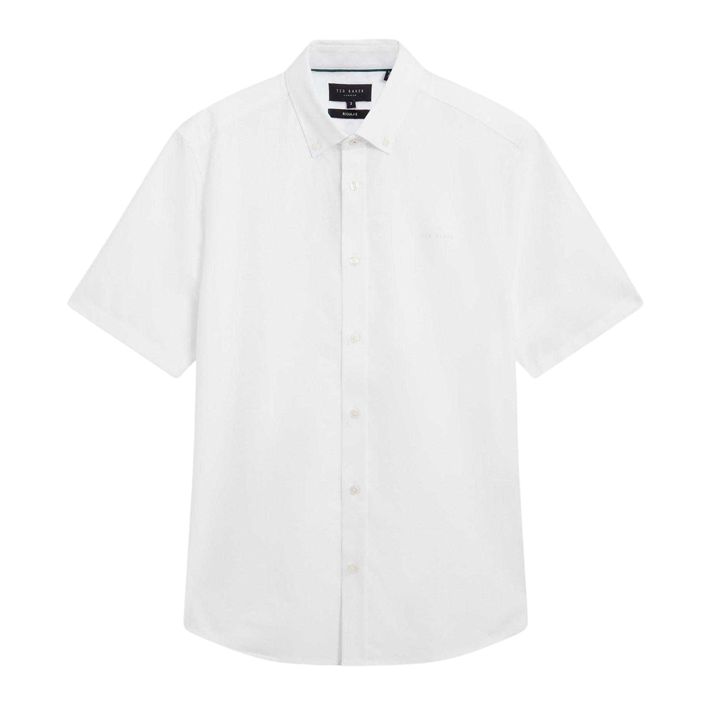White - Front - Ted Baker Mens Oxford Regular Short-Sleeved Shirt
