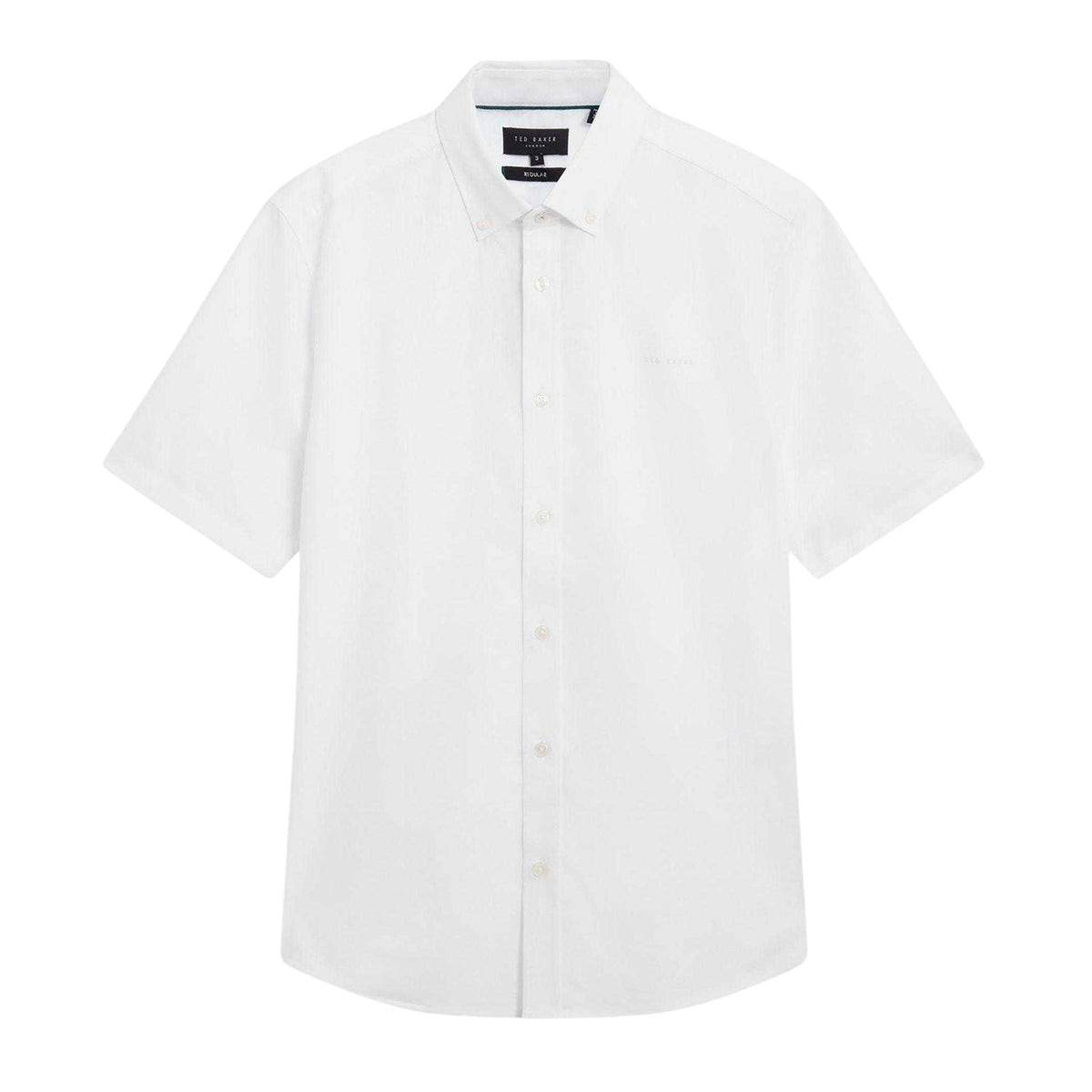 White - Front - Ted Baker Mens Oxford Regular Short-Sleeved Shirt