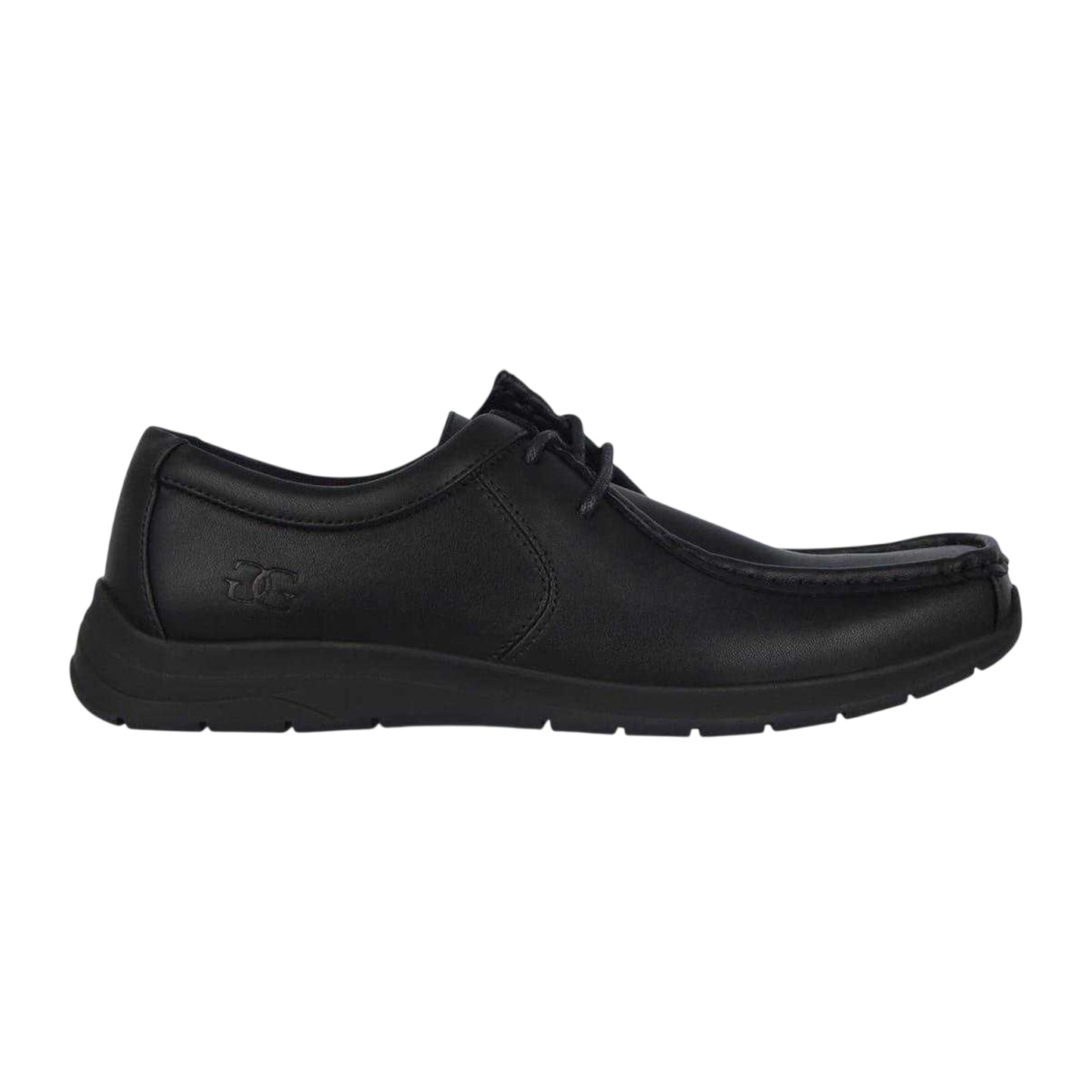 Black - Front - Giorgio Childrens-Kids Bexley Moc Toe Flat School Shoes