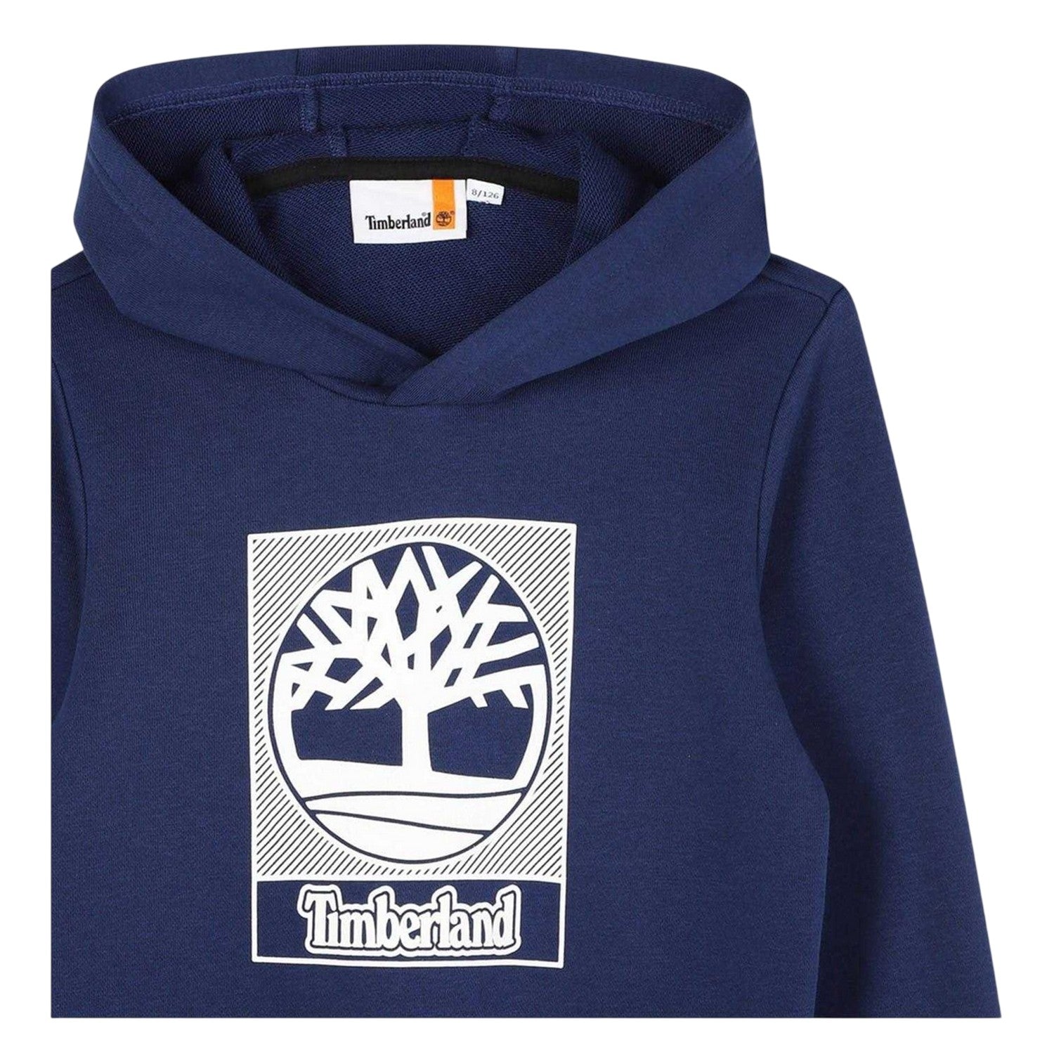 Blue - Side - Timberland Childrens-Kids Box Logo Hoodie
