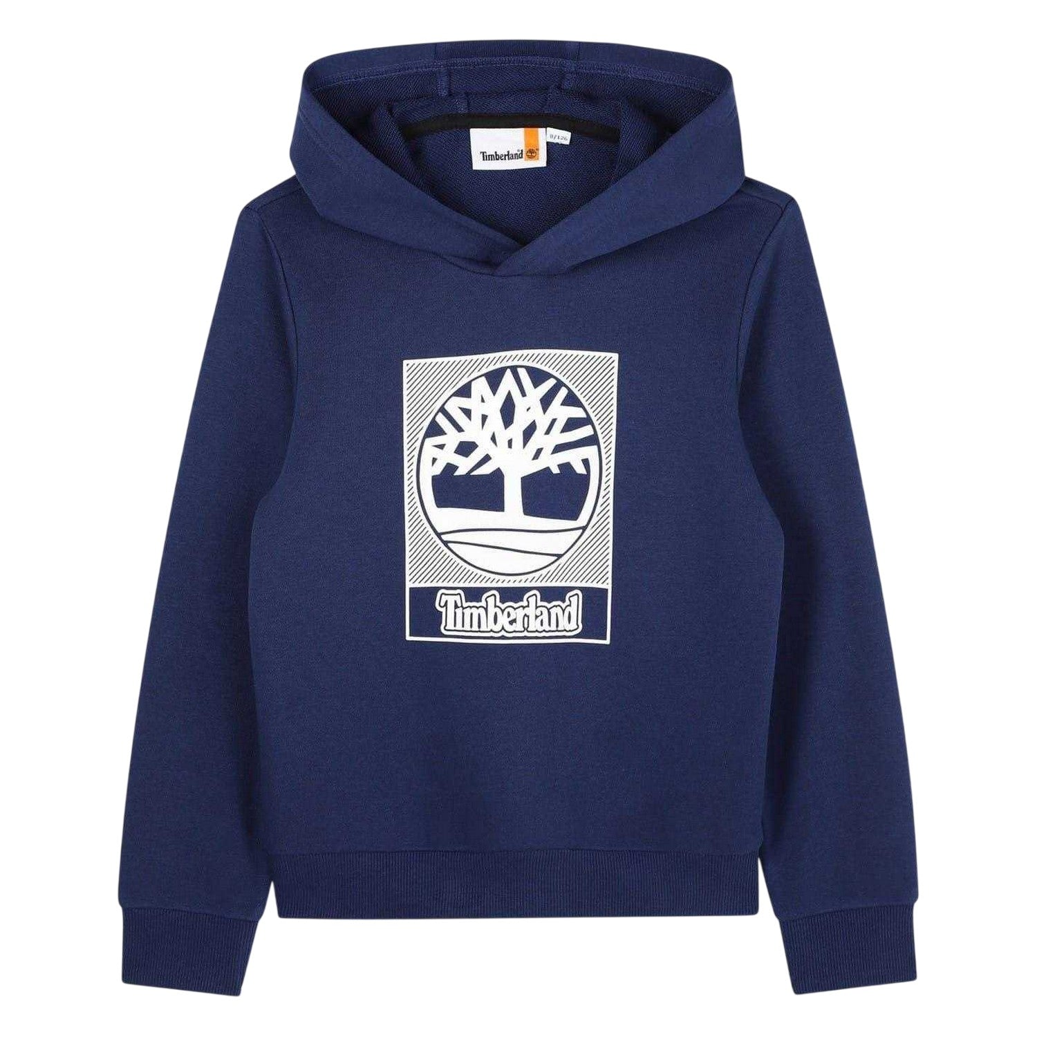 Blue - Front - Timberland Childrens-Kids Box Logo Hoodie