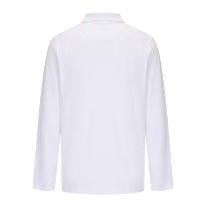 Cream - Back - Slazenger Mens Logo Long-Sleeved Cricket Shirt