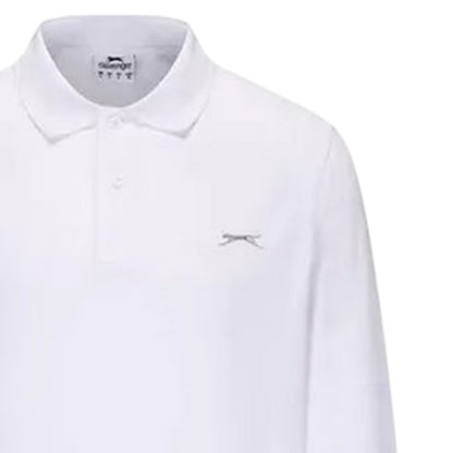 Cream - Side - Slazenger Mens Logo Long-Sleeved Cricket Shirt