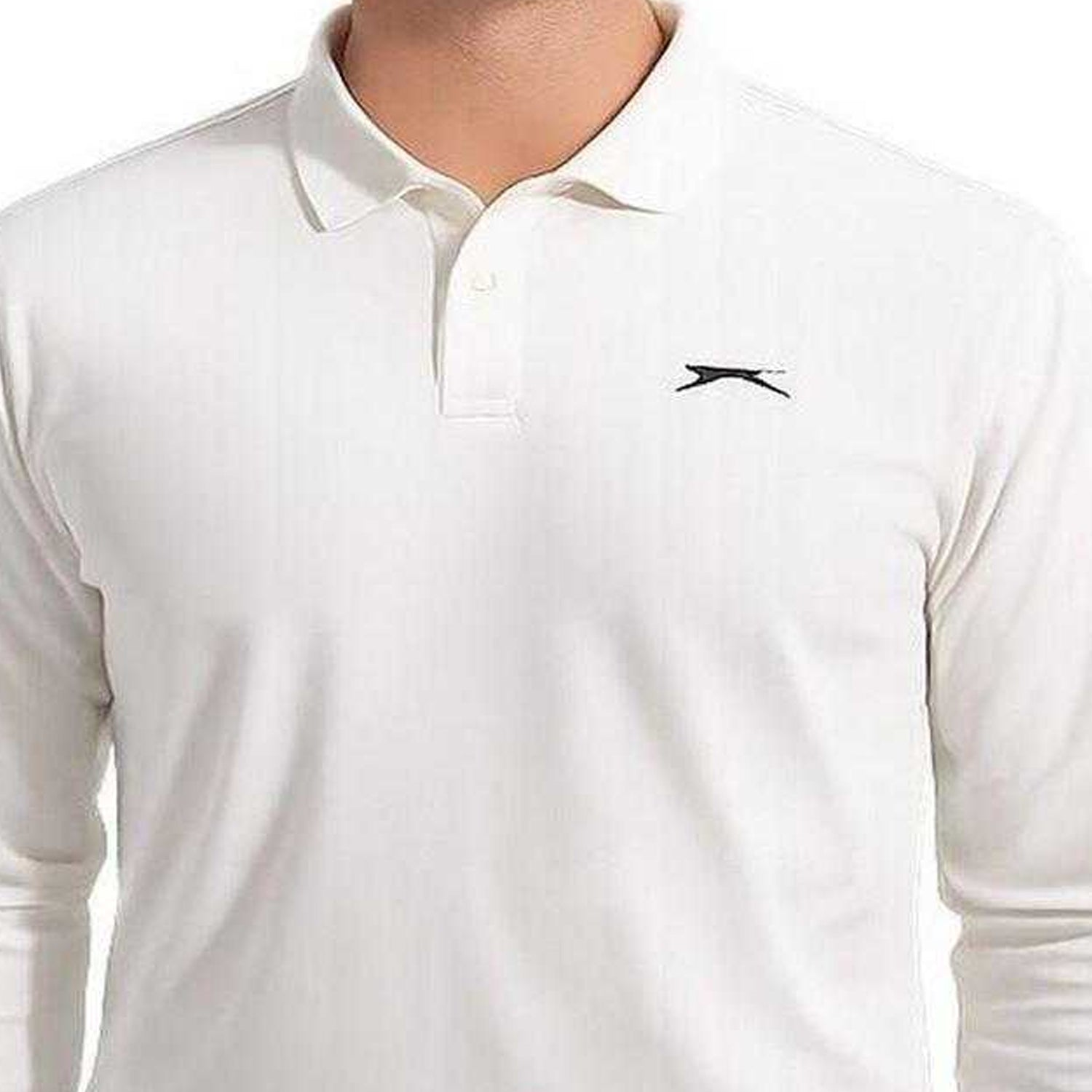 Cream - Lifestyle - Slazenger Mens Logo Long-Sleeved Cricket Shirt