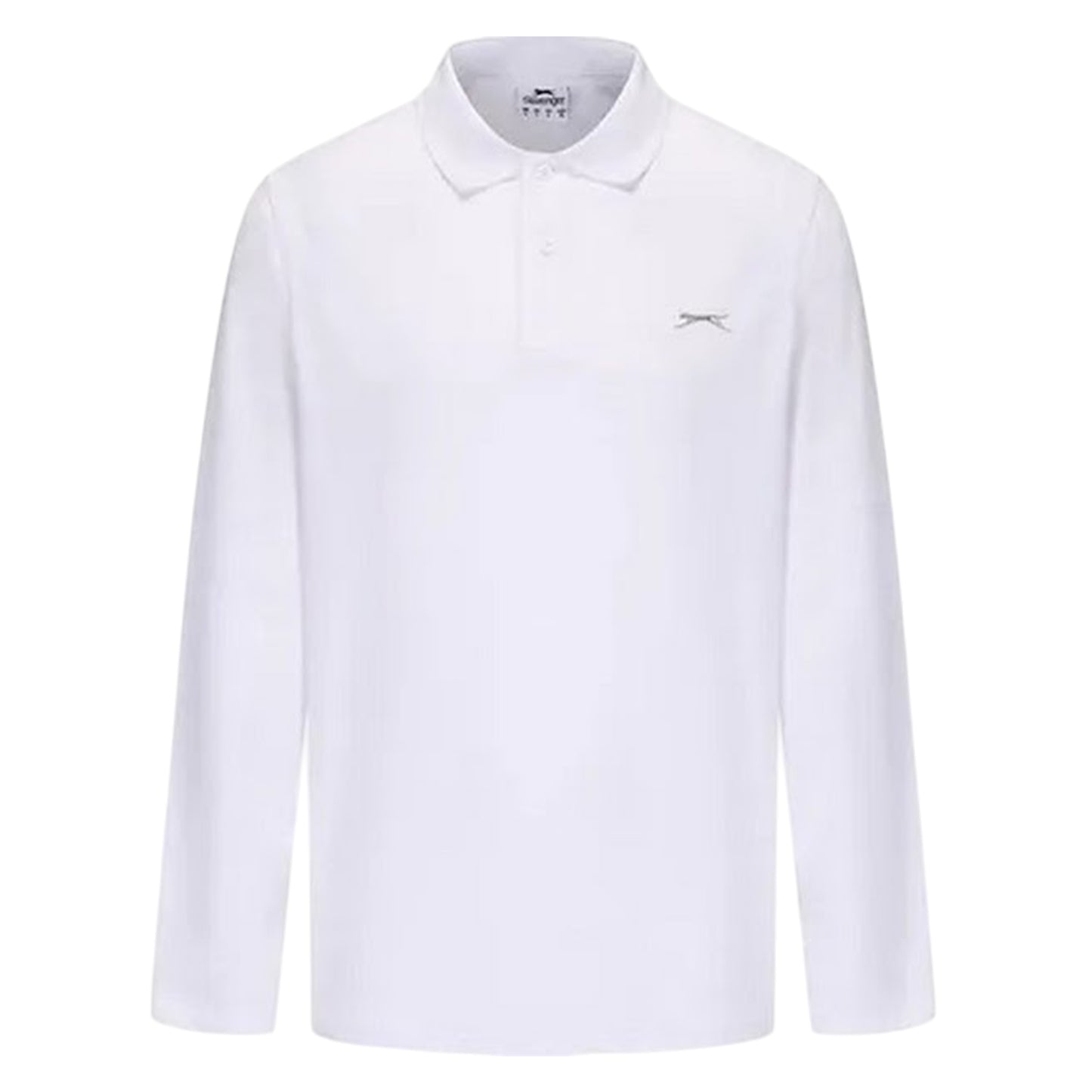 Cream - Front - Slazenger Mens Logo Long-Sleeved Cricket Shirt