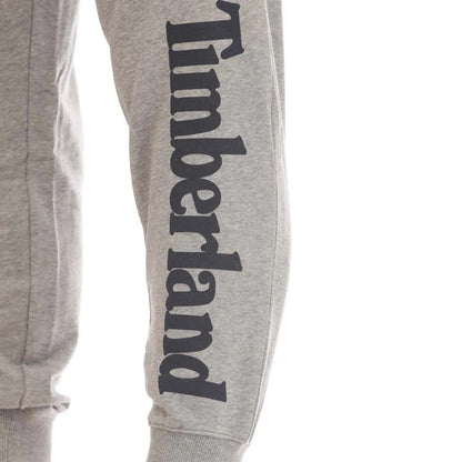 Grey - Side - Timberland Mens Northwood Logo Jogging Bottoms