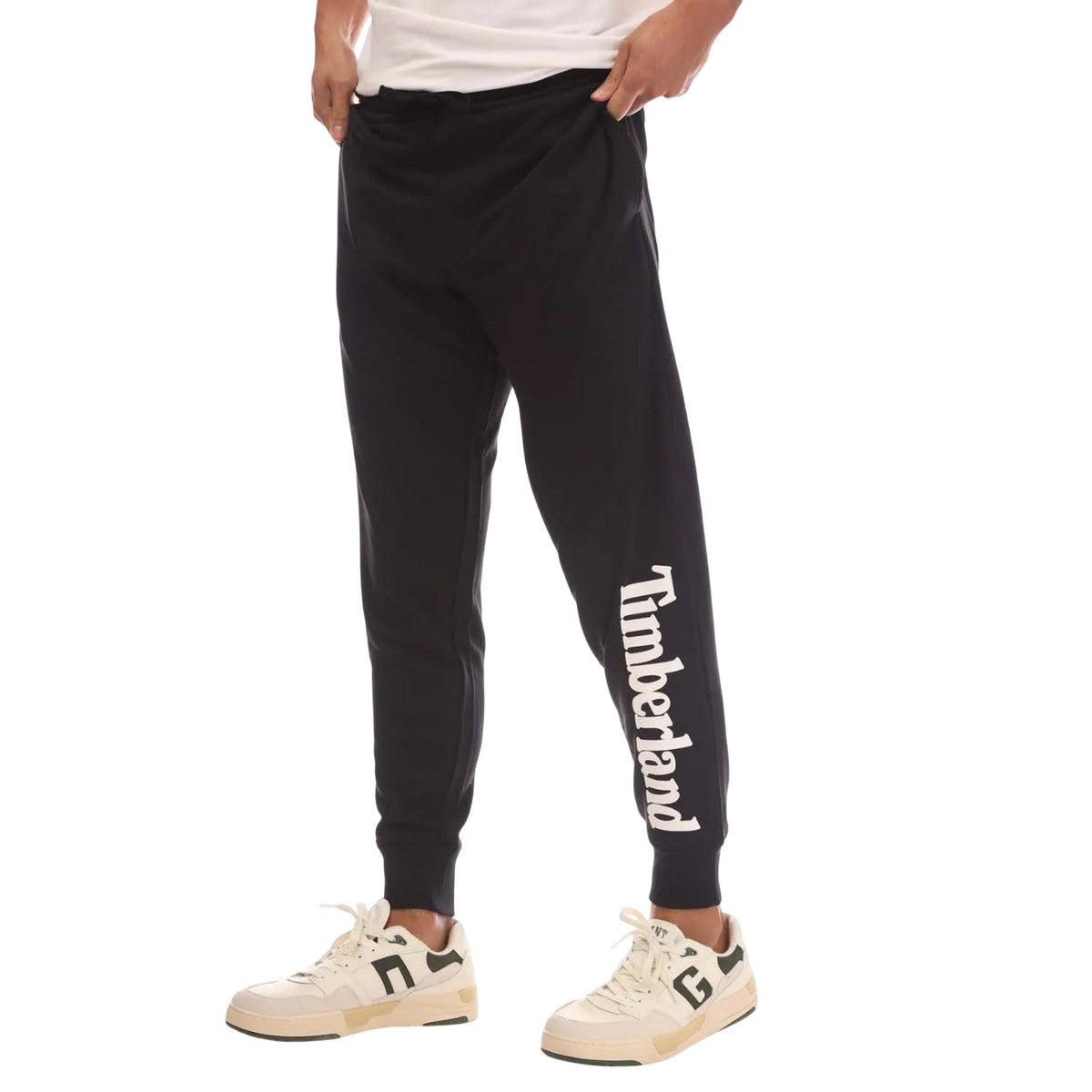 Black - Front - Timberland Mens Northwood Logo Jogging Bottoms