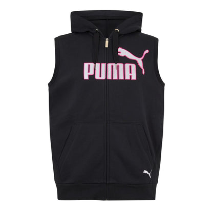 Black - Front - Puma Mens Logo Sleeveless Jacket