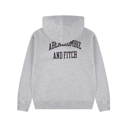 Light Grey - Back - Abercrombie & Fitch Childrens-Kids Back Print Fleece Hoodie