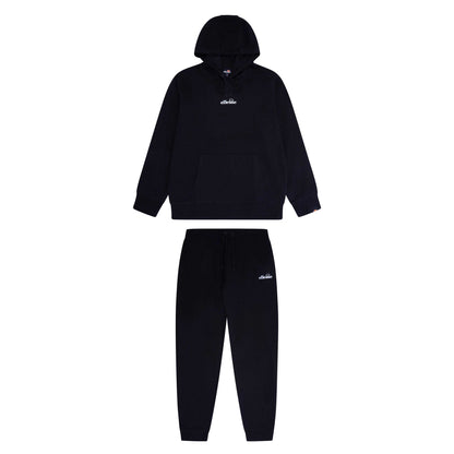 Black - Front - Ellesse Mens Logo Tracksuit Set
