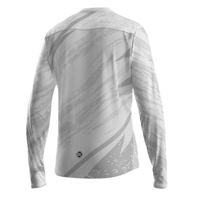 Silver - Back - Bicycle Line Mens Ponente Long-Sleeved Cycling Jersey