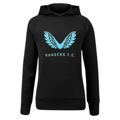 Black - Front - Castore Mens Rangers FC Hoodie