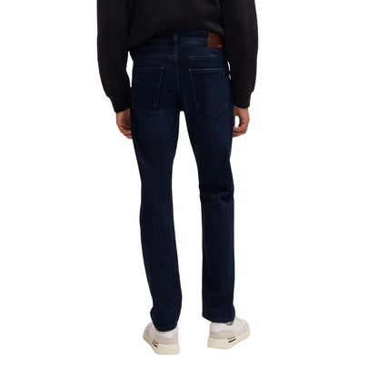 Dark Blue - Back - Boss Mens Delaware Slim Jeans