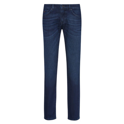 Dark Blue - Front - Boss Mens Delaware Slim Jeans