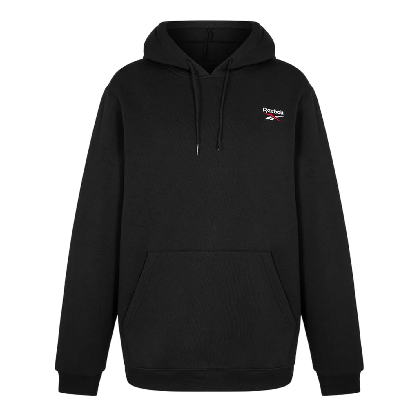 Black-White - Front - Reebok Mens Identity Relaxed Fit Hoodie