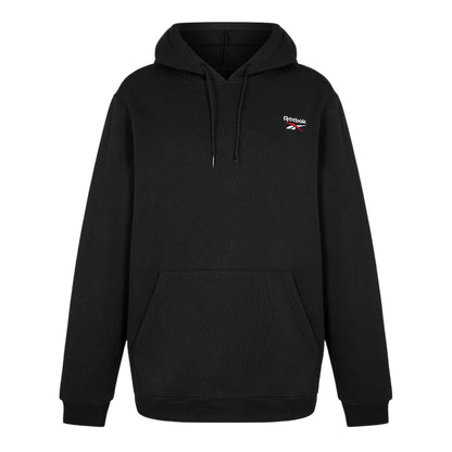 Black-White - Front - Reebok Mens Identity Relaxed Fit Hoodie
