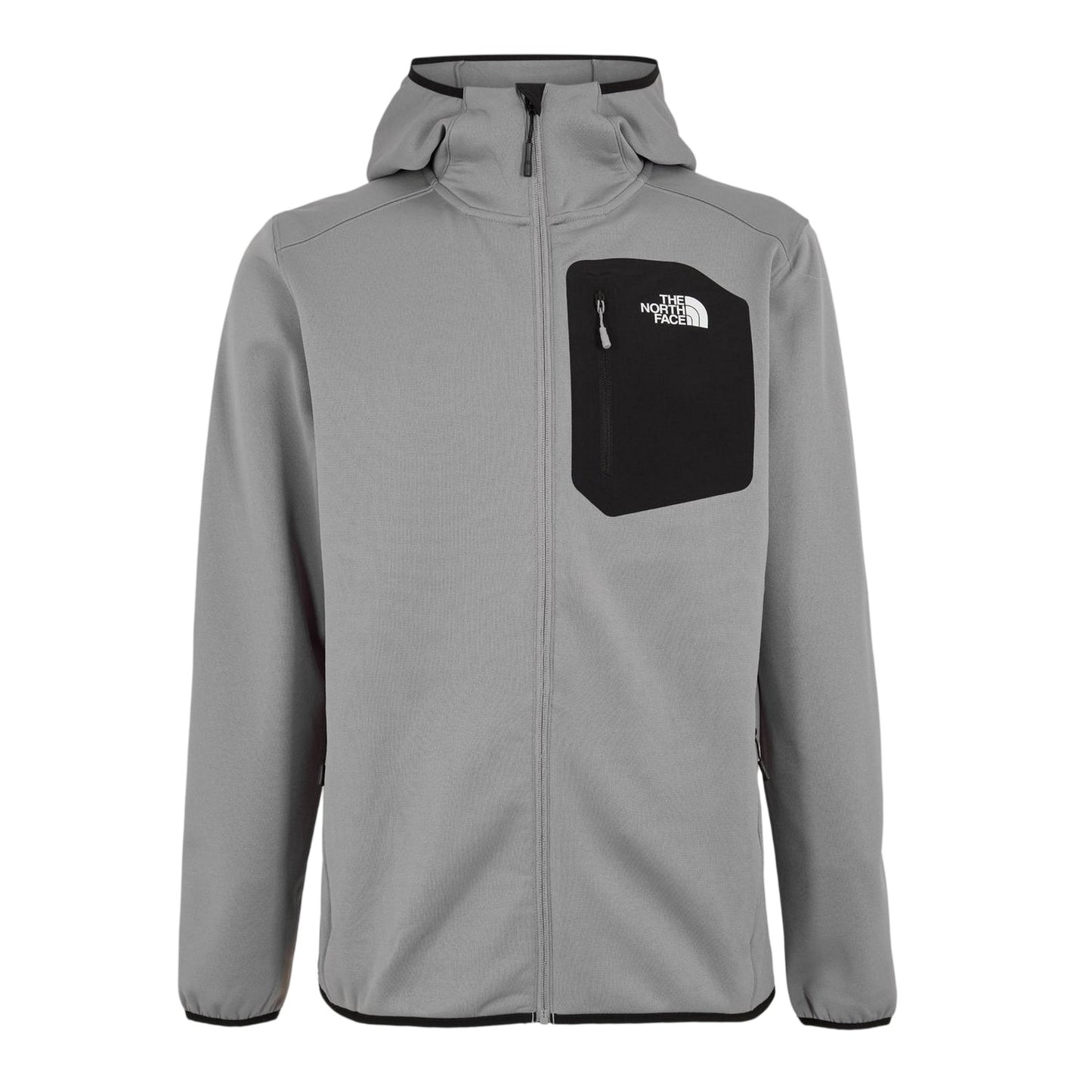Transparent Grey - Front - The North Face Mens Fleece Full Zip Hoodie