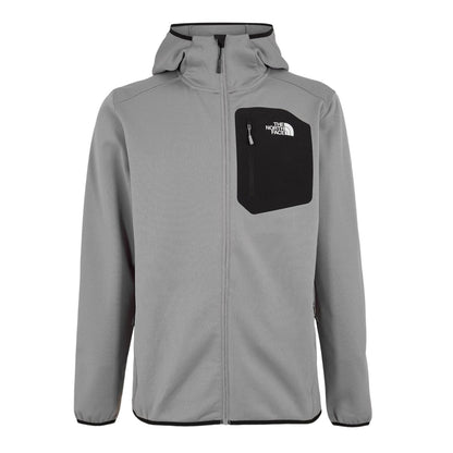 Transparent Grey - Front - The North Face Mens Fleece Full Zip Hoodie