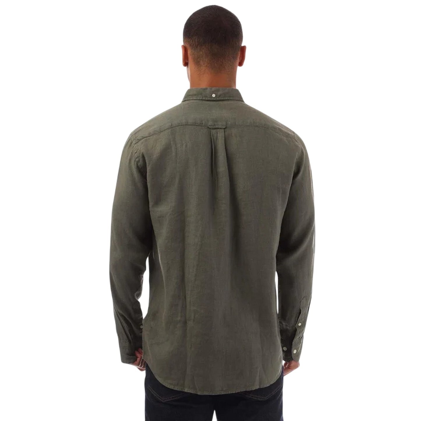 Green - Back - Gant Mens Garment Dyed Regular Shirt