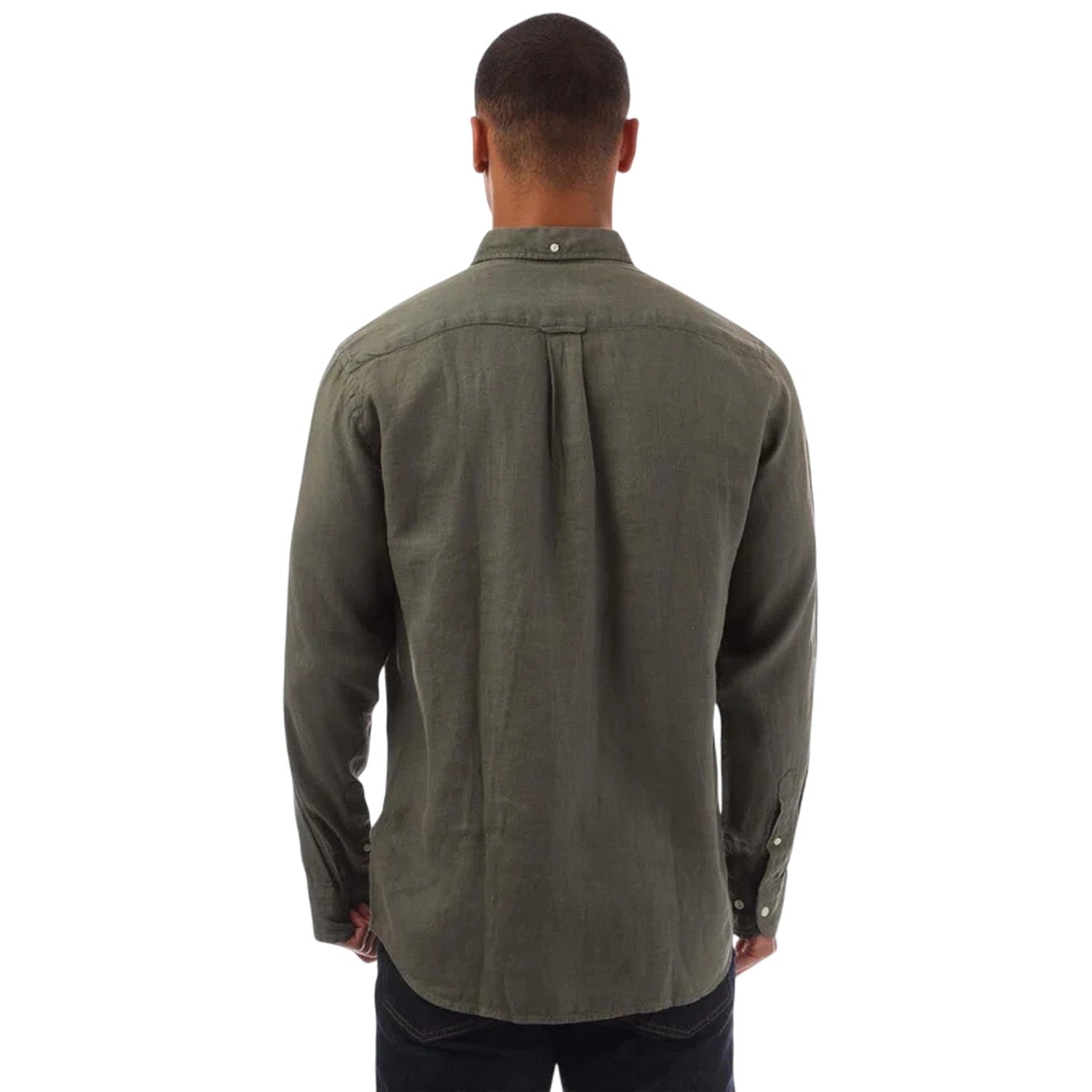 Green - Back - Gant Mens Garment Dyed Regular Shirt