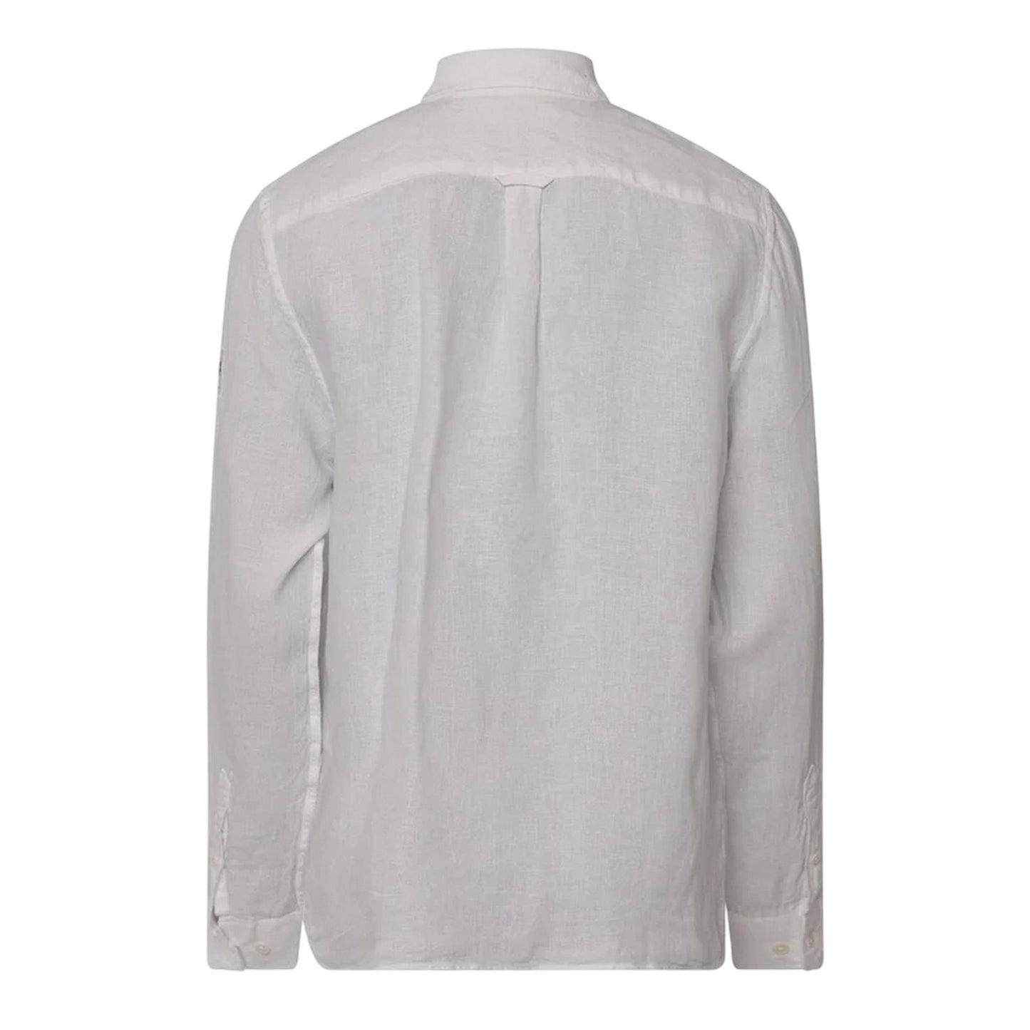 White - Back - Belstaff Mens Scales Linen Shirt