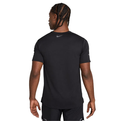 Black-Reflective - Back - Nike Mens Miler Swoosh Dri-FIT UV Protection T-Shirt