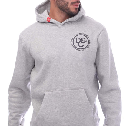 Grey Marl - Side - Duck and Cover Mens Macksony Graphic Hoodie
