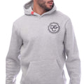 Grey Marl - Side - Duck and Cover Mens Macksony Graphic Hoodie
