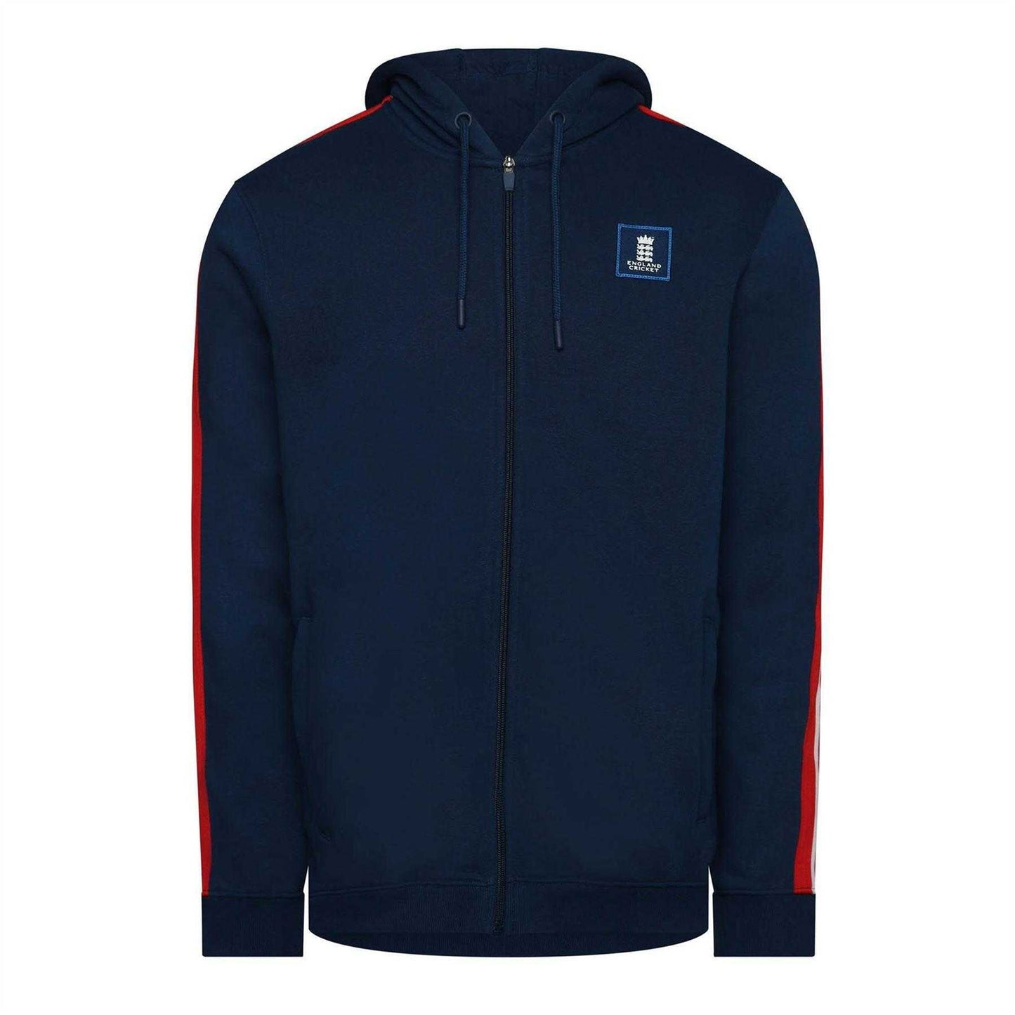 Navy Peony - Front - Castore Mens England Cricket Full Zip Hoodie