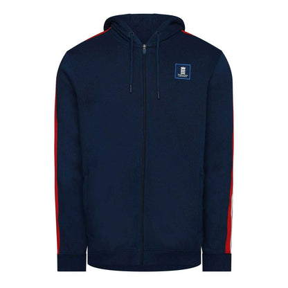 Navy Peony - Front - Castore Mens England Cricket Full Zip Hoodie