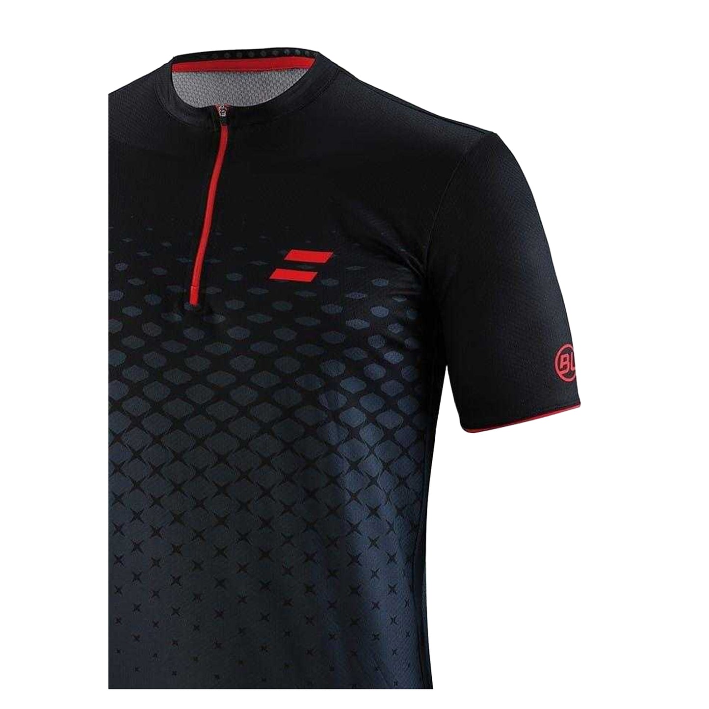 Black-Red - Side - Bicycle Line Mens Rayon Cycling Jersey