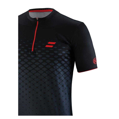 Black-Red - Side - Bicycle Line Mens Rayon Cycling Jersey
