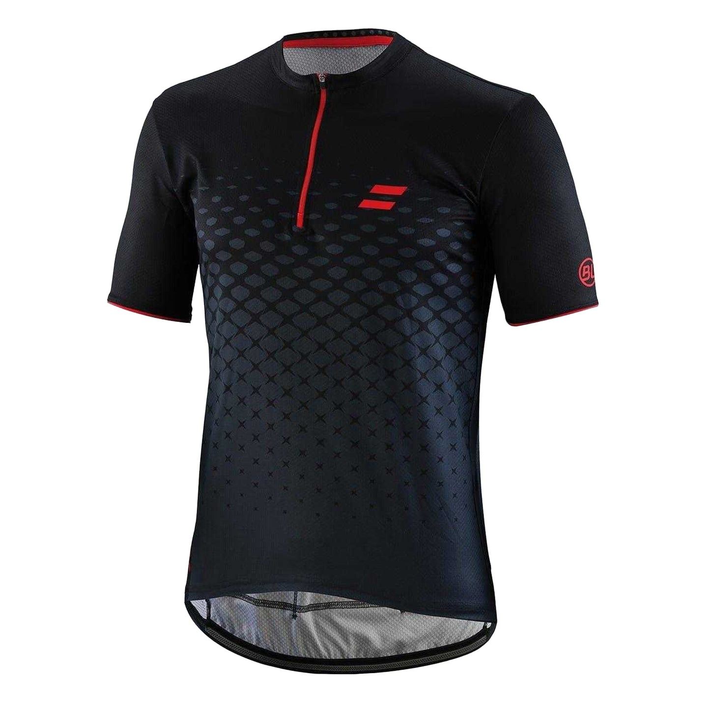 Black-Red - Front - Bicycle Line Mens Rayon Cycling Jersey